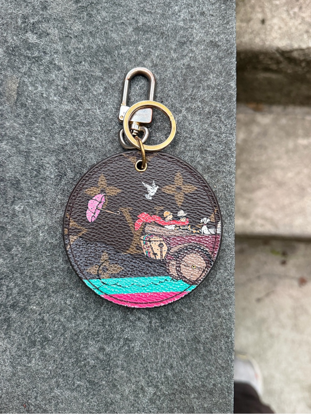 RARE Limited Edition Monogram Canvas Evasion Key Holder And Bag Charm